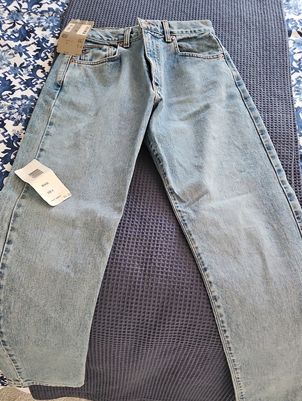 NWT 1990'S Calvin Klein Jeans Light Wash Straight High-Rise Jeans